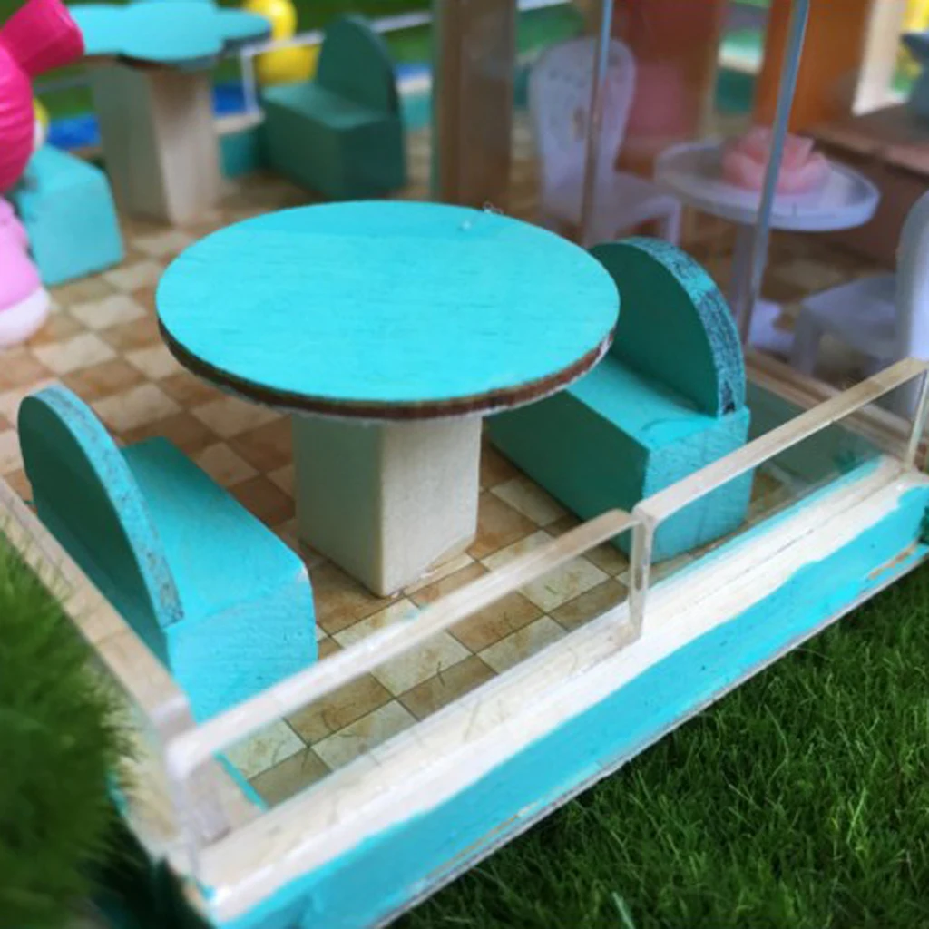 Handcrafts Miniature Project DIY Dolls House Garden Yard Building Model Toy Kids Play Fun & Learn Children Birthday Gift