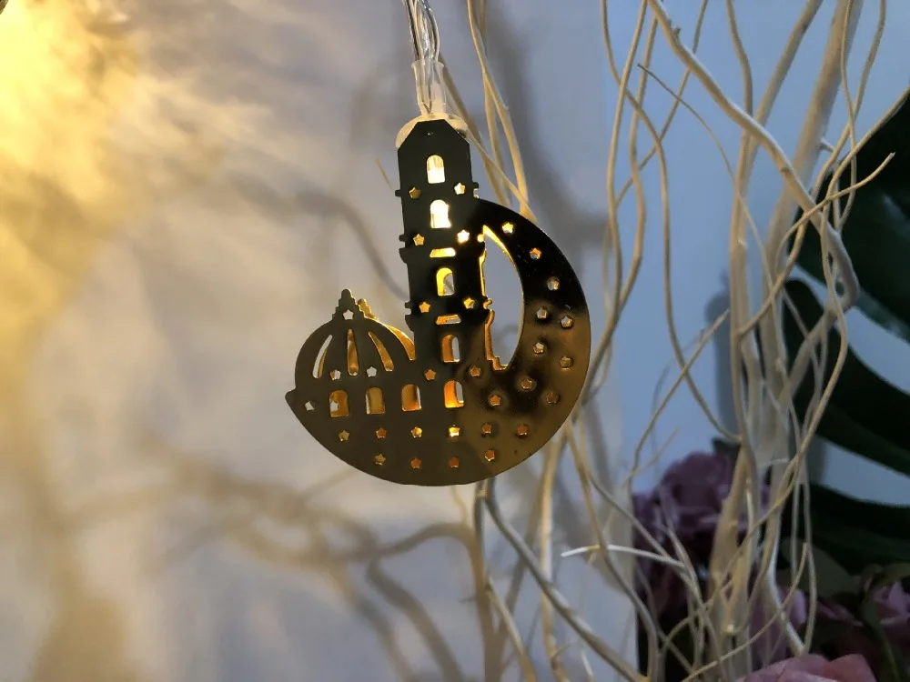 Светодиодный кованый железный Луна с замком и фонарем веревка для двора комнаты дома вечерние декоративное праздничное освещение