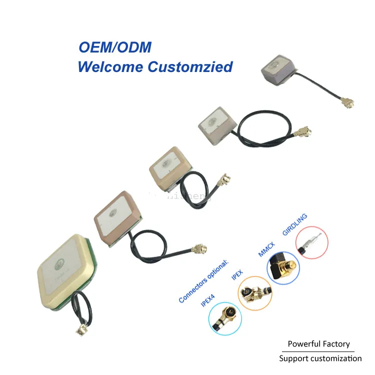 GPS GLONASS Ceramic Patch Antenna 38dBi 1575.42Mhz Active IPEX 35*35mm 1pcs