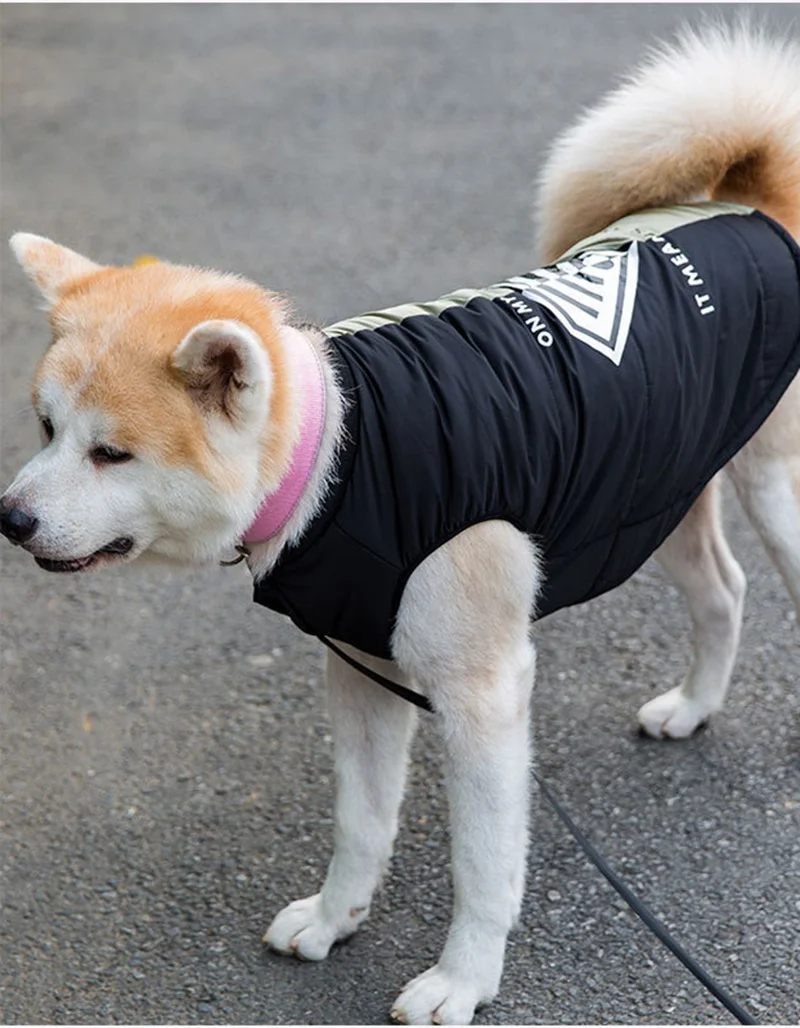 Зима Pet пальто Одежда для собак ветрозащитный зимний Костюмы теплая одежда для собак для Рождество большой зимнее пальто для собак одежда