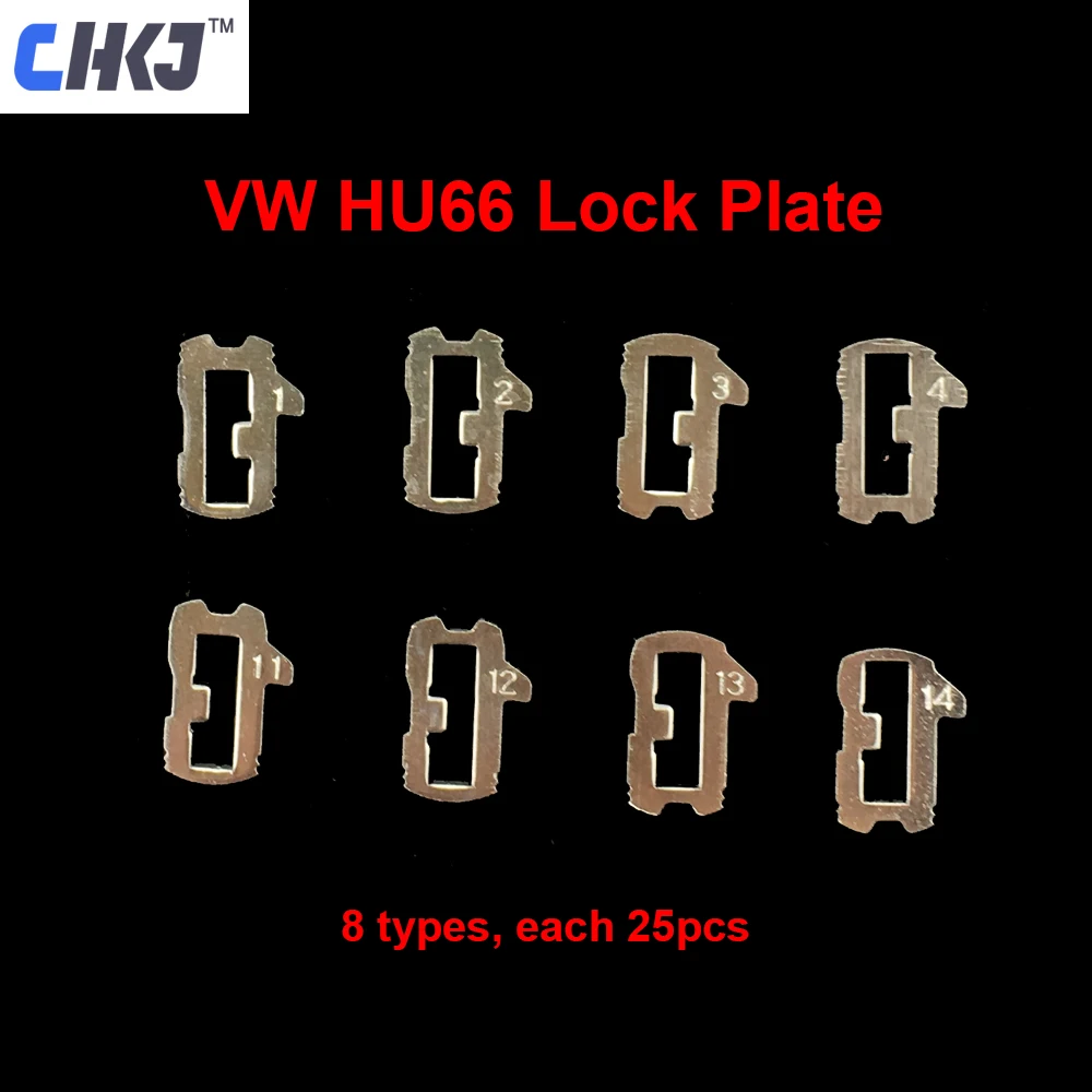 CHKJ 200 шт./лот Автомобильный Замок Язычковая пластина HU66 для AUDI VW Volkswagen № 11.12.13.14