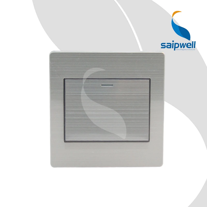250V 10A European Standard Luxury Brushed aluminum surface wall mount