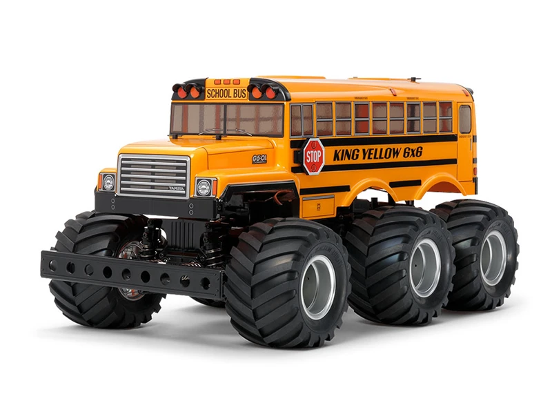 Школьный автобус Tamiya 58653 King Yellow 6x6 Радиоуправляемый комплект (автомобиль без