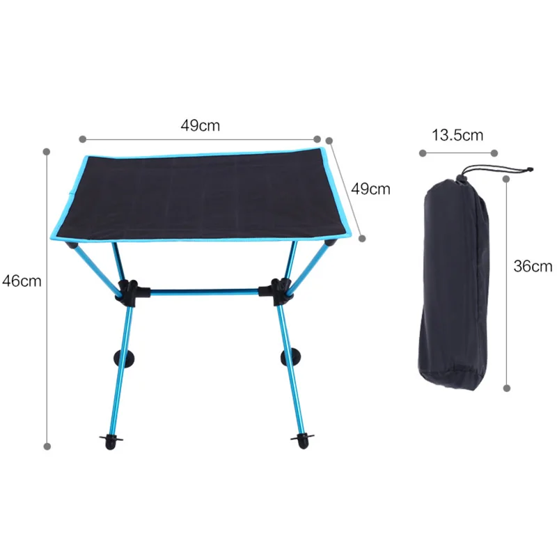 Outdoor Fishing Folding Camping Table with 600D Oxford fabric 7075 Aluminum Alloy Desk for Garden Camping Beach Travelling Table