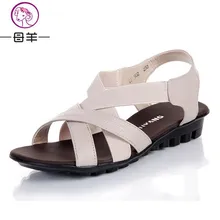 MUYANG Chinese Brand Summer Women Genuine Leather Flat Sandals Female Casual Comfortable Shoes Woman Flats Women Sandals