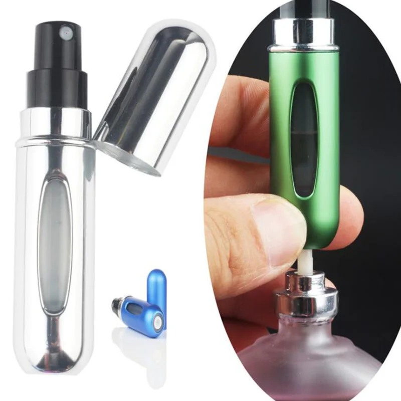 

5ML Bottom-filled Mini Portable Perfume Spray Bottle Metal Shell Spray Atomizer Perfume Storage Bottles Containers For Traveler