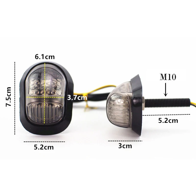 1 пара мотоциклетных поворотов светильник 12 V/9LED Сигналы поворота мигает индикатор