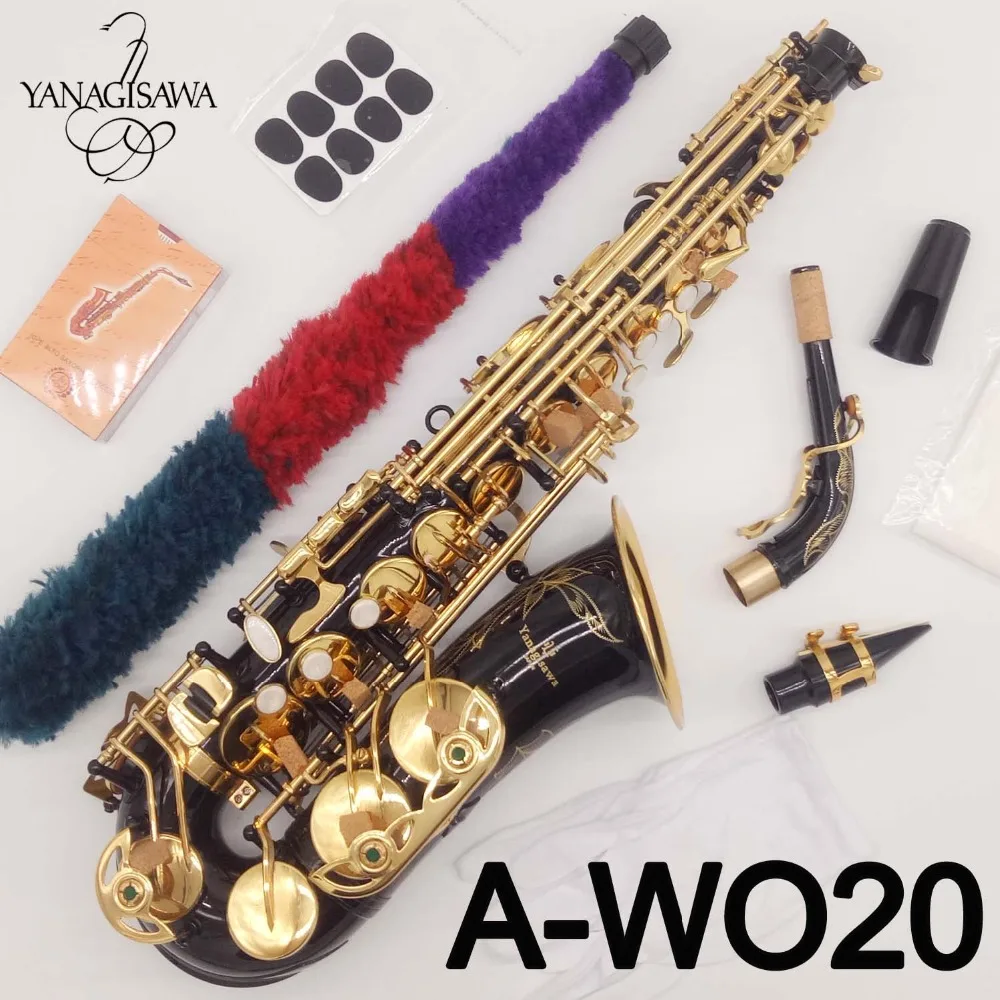 

Brand New YANAGISAWA Alto Saxophone A-WO20 Black Lacquer Professional Alto Sax Black Nickel Gold With Case Reed Neck Mouthpiece