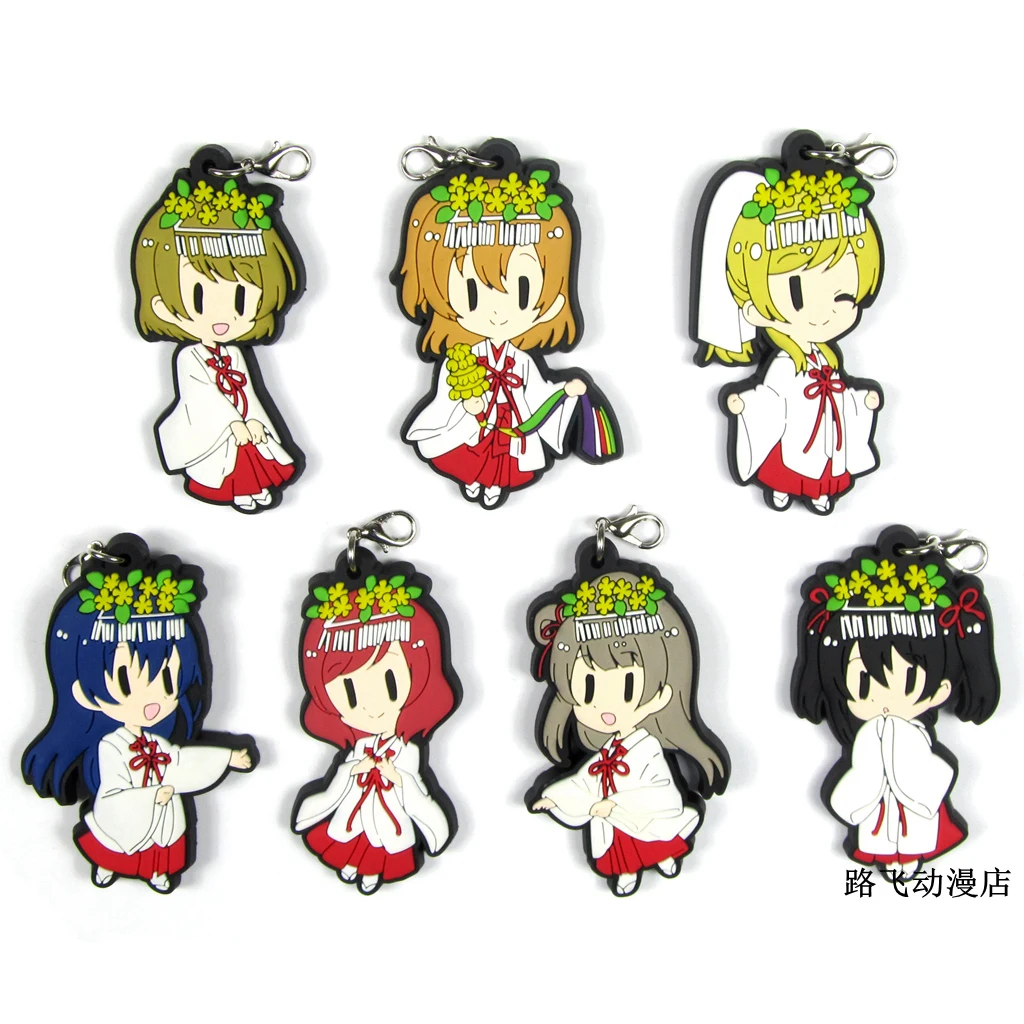 

LoveLive Action Figure Anime Model Nico Yazawa Kotori Minami Honoka Kousaka Ellie Maki Nishikino Nozomi Tojo Rubber Keychain