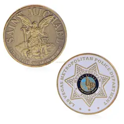 2018 Памятная коллекция монет Art покрытие Лас-Вегас Метрополитен Золотой полиции JUL19_17