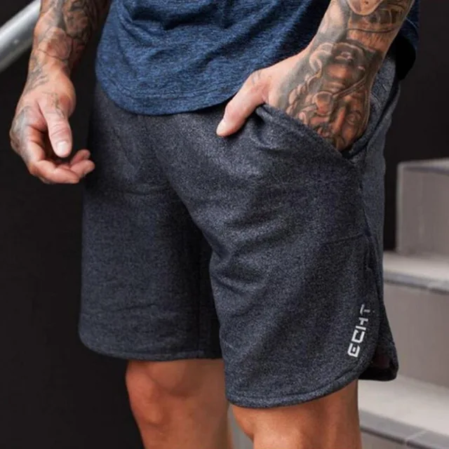 summer new mens fitness shorts Fashion Casual gyms Bodybuilding Workout male Calf-Length short pants Brand Sweatpants
