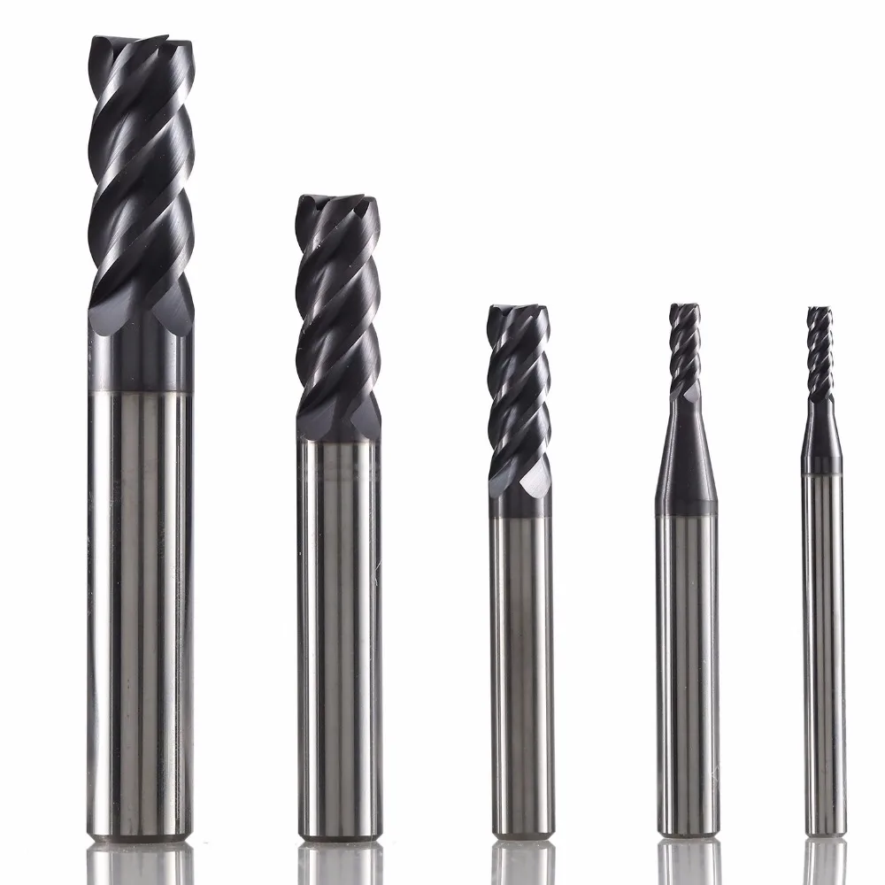 

GM-4E tungsten steel 4 flute square head coated end mill cnc milling cutter cutting tools for metal machining profile HRC45