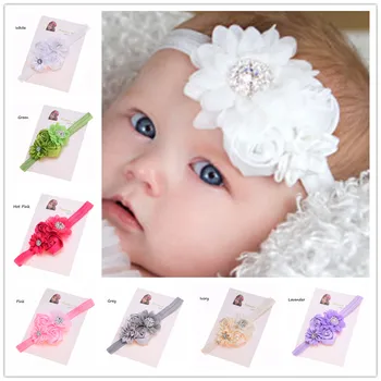 

36pcs Rosette Headband Chiffon flower Headbands Newborn Hair Accessories Photo Prop Hair Bows headband