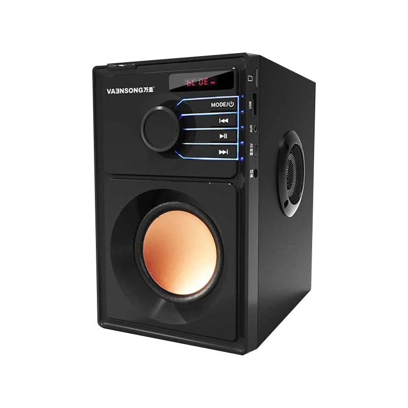 A10 портативный беспроводной Bluetooth динамик FM радио 2500mA деревянный сабвуфер