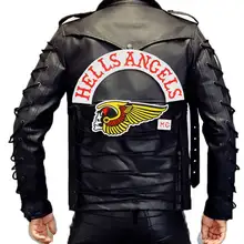 

HELLS SKULL ANGELS large backing Embroidered punk biker Patches Clothes Stickers Apparel Accessories Badge