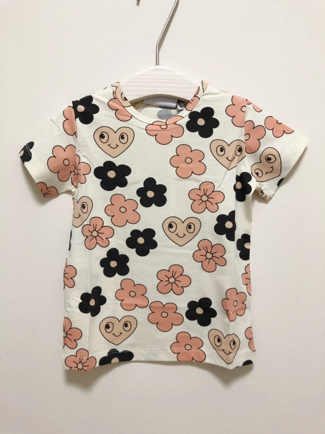 Детская футболка с музыкальными вкладками для мальчиков и девочек, топы с цветочным принтом, футболки, штаны, одежда для малышей, весна-лето
