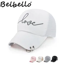 Belbello модная перфорированная кольцевая шапка с сеткой Летняя женская железная бейсболка Серебряная шелковая ткань солнцезащитная Кепка