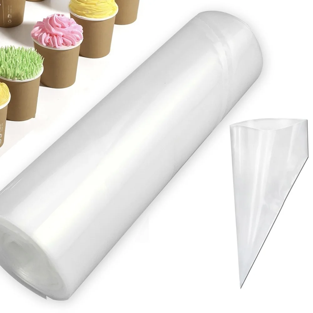 50pc/roll Disposable Peel-off Pastry Bag Icing Piping Cake Cupcake Decorating Bags Fondant Cake Cream Pastry Tip Baking Tools