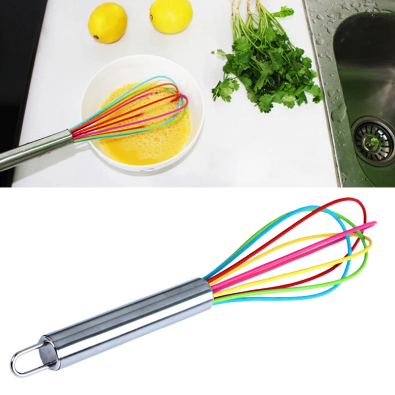Горячая новинка 2019New 1 шт. Wisk блендер для готовки напиток силиконовый венчик для взбивания яиц кухонные инструменты ручка из нержавеющей стали ручной миксер для яиц пенообразователь