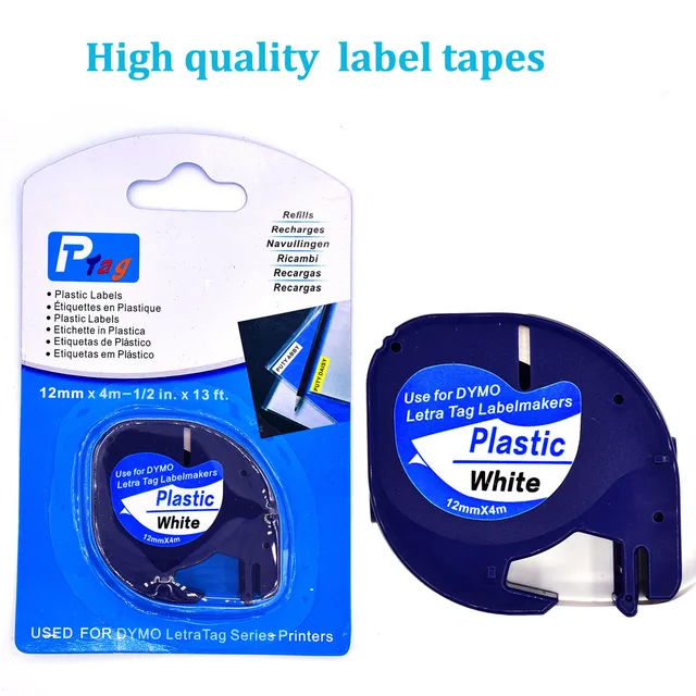 Best Offers 20PK/lot high quality DYMO Letratag label maker plastic tape 12mm black on white LT 91201 for dymo LT printer FREE SHIPPING Best Offers 20PK/lot high quality DYMO Letratag label maker plastic tape 12mm black on white LT 91201 for dymo LT printer FREE SHIPPING