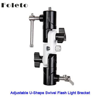 

Adjustable Flash Shoe Umbrella Holder Light Stand U-shape Bracket 360 Degree Umbrella bracket for diffuser free shipping!