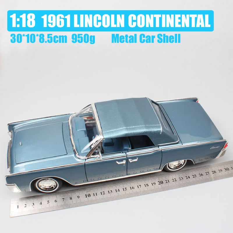 Детский 1:18 ford роскошный винтажный люкс 1961 LINCOLN Континентальный литой автомобиль масштаб металлический игрушечный автомобиль модель сувенир Миниатюрный - Цвет: 1961 LINCOLN