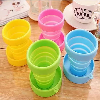 

100pcs Portable Silicone Retractable Folding Water Bottle Outdoor Travel Telescopic Collapsible Soft Drinkware
