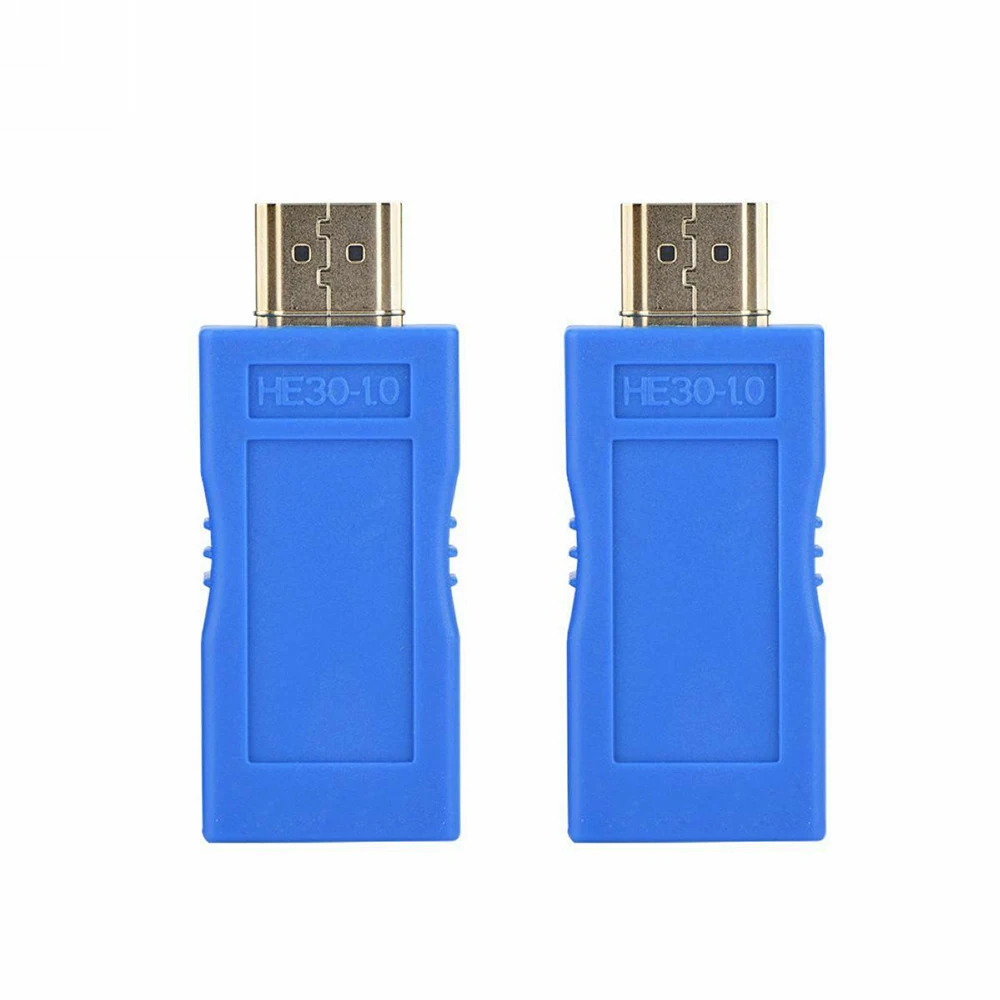 1 пара 1080P HDMI удлинитель для RJ45 по Cat 5e/6 сетевой LAN Ethernet адаптер 30 метров 2,5 Гбит/с IEEE-568B стандарт Синий HW