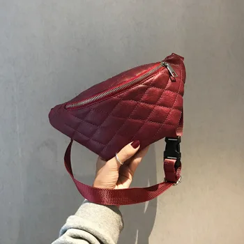 

Waist Bag Women Waist fanny Packs belt bag luxury brand leather chest handbag red black color 2018 new fashion hight quality