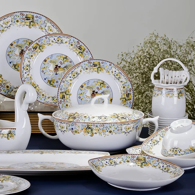 Aliexpress.com : Buy Jingdezhen porcelain tableware 56 European high ... Aliexpress.com : Buy Jingdezhen porcelain tableware 56 European high ...