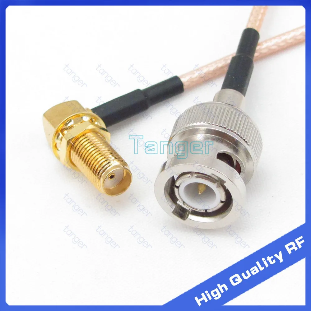 

Male BNC plug to female SMA right angle jack connector with 20cm 8" 8in RG316 RF Coaxial Pigtail cable high quality Low Loss