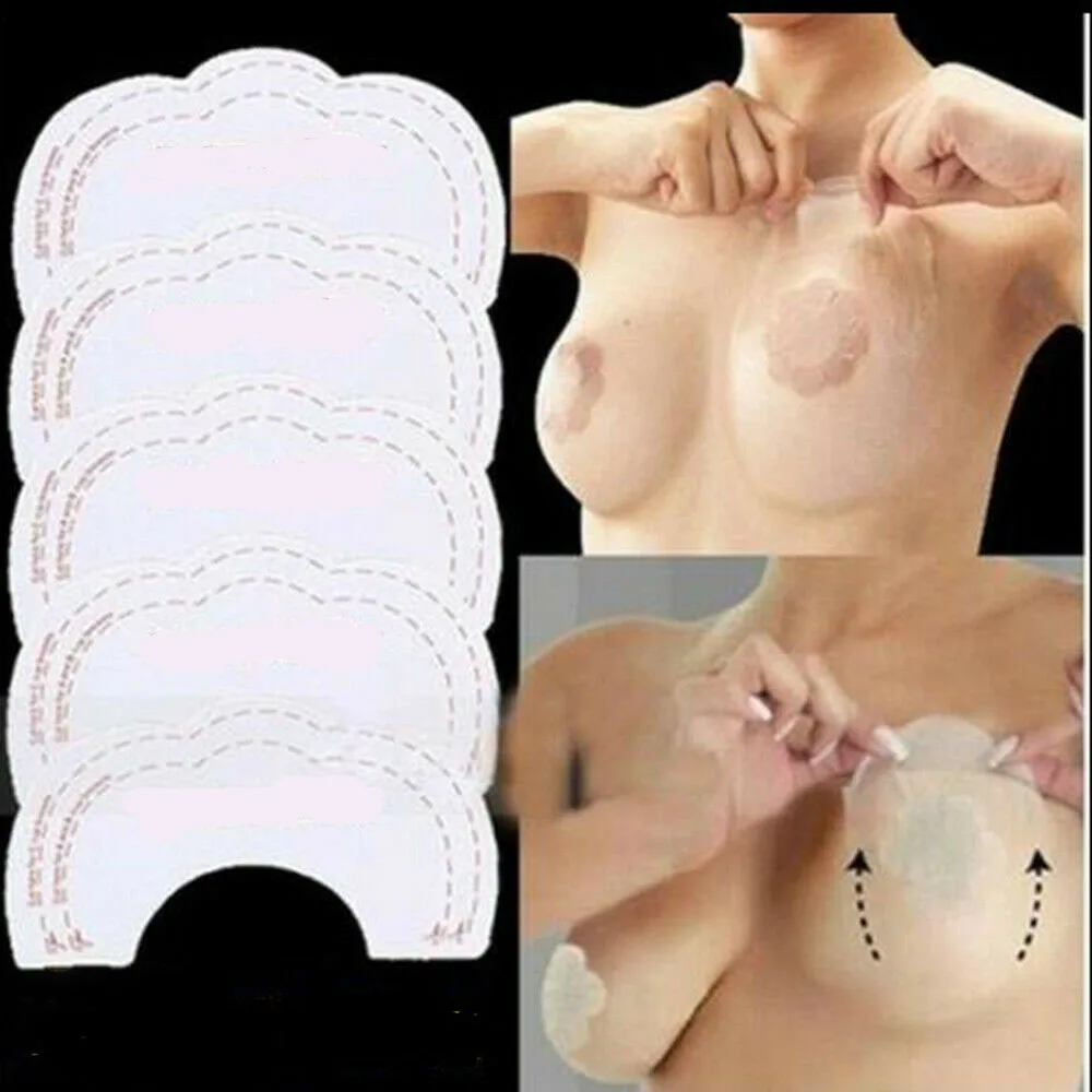 

20 Pieces Pair Self AdhesiveInstant Lift Up TapeReusable Cover Bra Pad Invisible Breast for Girls Women Party Dress