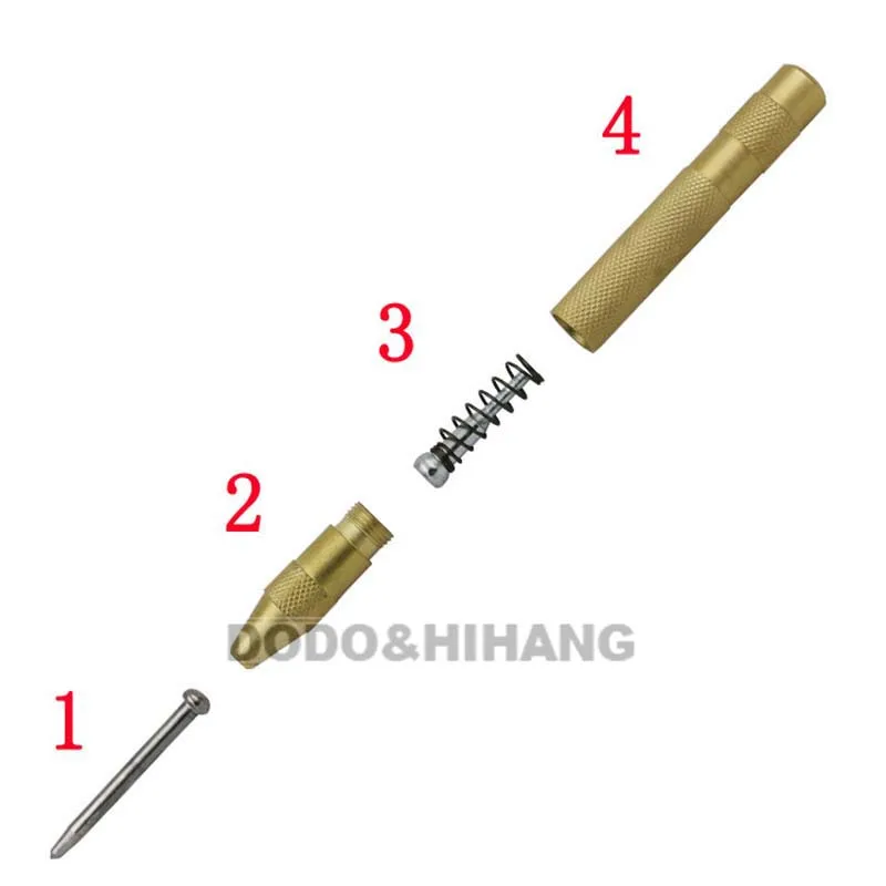 5 Inch Automatic Center Pin Punch Spring Loaded Marking Starting Holes Tool (3)