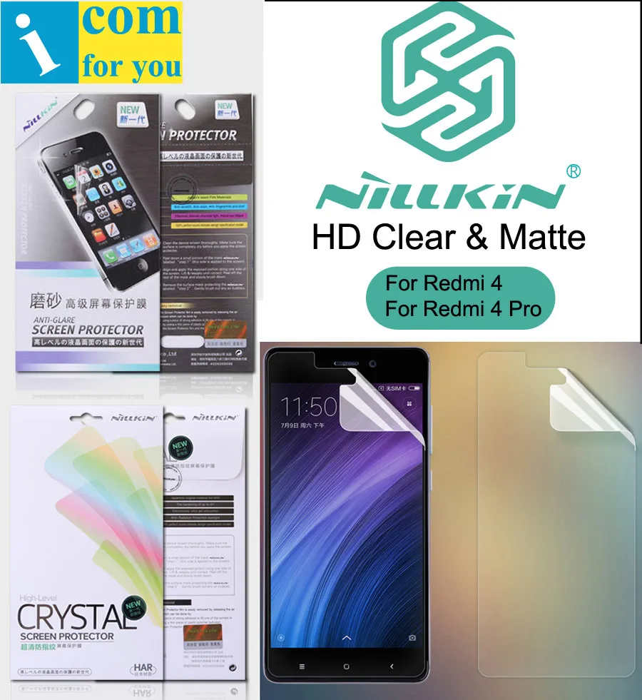 Nillkin Matte Clear Screen protective film For Xiaomi Redmi 4 Pro Prime 5.0 inch Soft Transparent Anti-Glare | Мобильные телефоны и