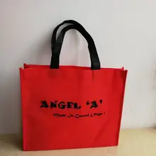 Новое поступление 300 шт/партия 30x38Hx10cm многоразовый красный нетканый сумка для покупок для обуви магазин одежды выставка