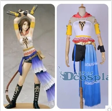 

Free shipping Anime Final Fantasy XII 12 Yuna Cosplay Costume