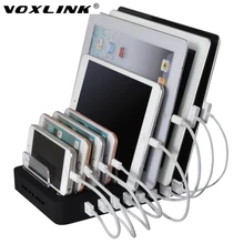 VOXLINK 8 Port Desktop USB Charger Multi-Function 19.2A Charging Station Dock with Stand EU Plug For Mobile phone tablet PC