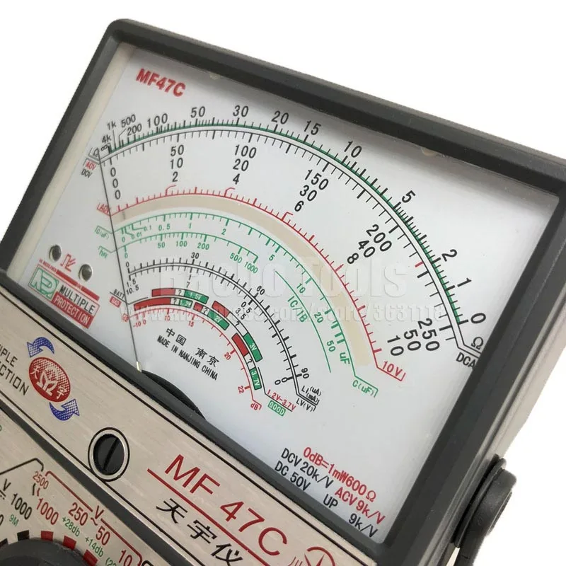 MF47C тестер напряжения тока сопротивление аналоговый дисплей мультиметр DC/AC