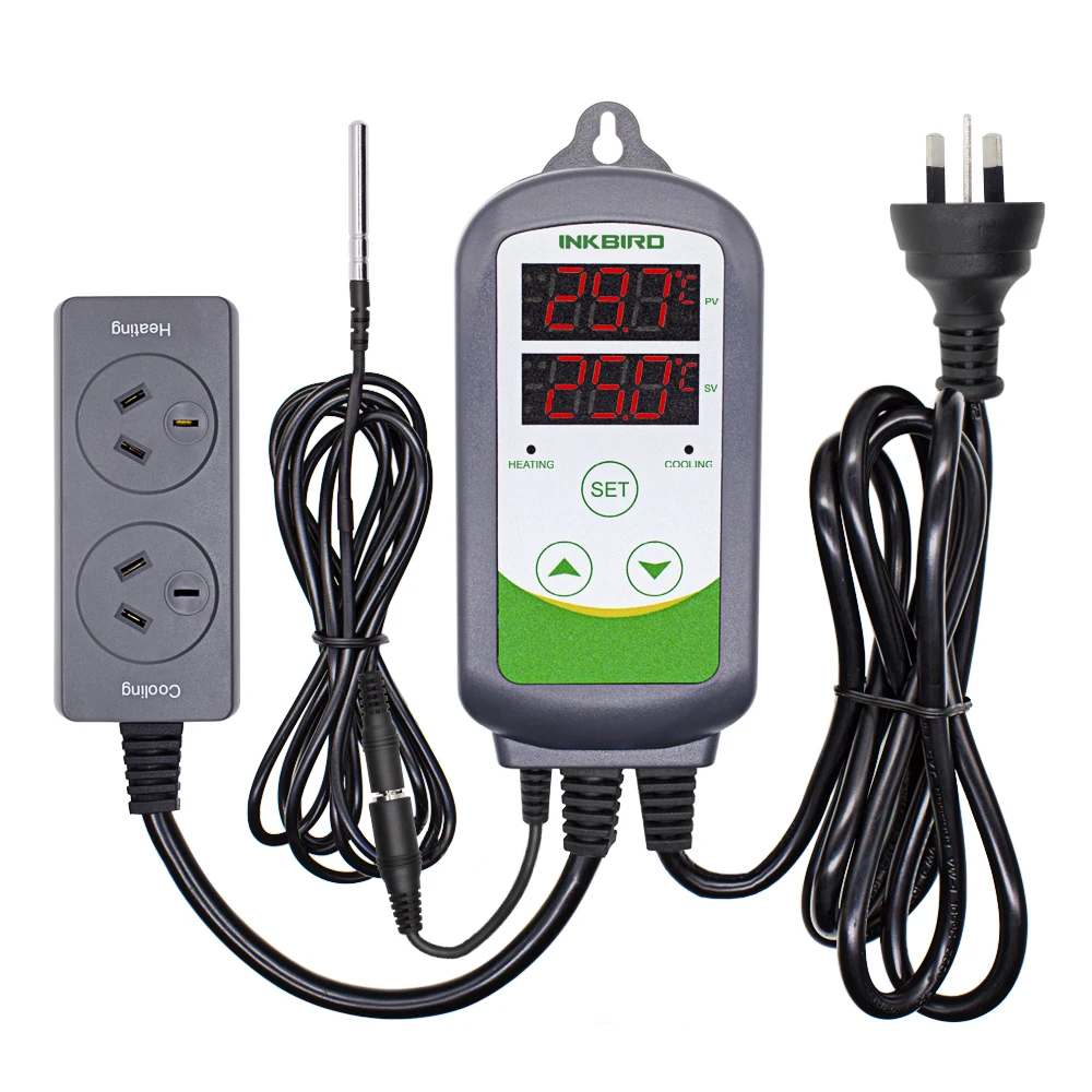 

Inkbird ITC-308 Heating and Cooling Dual Relay Temperature Controller Thermostat Temperature Alarm Controller For Home Brewing
