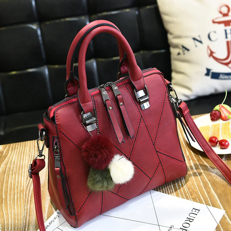 Aliwood Patchwork Women Bag Casual Tote Fashion Brands Female Pu Leather Handbags Lady Bag Top-Handle Bags Crossbody Bags Sac