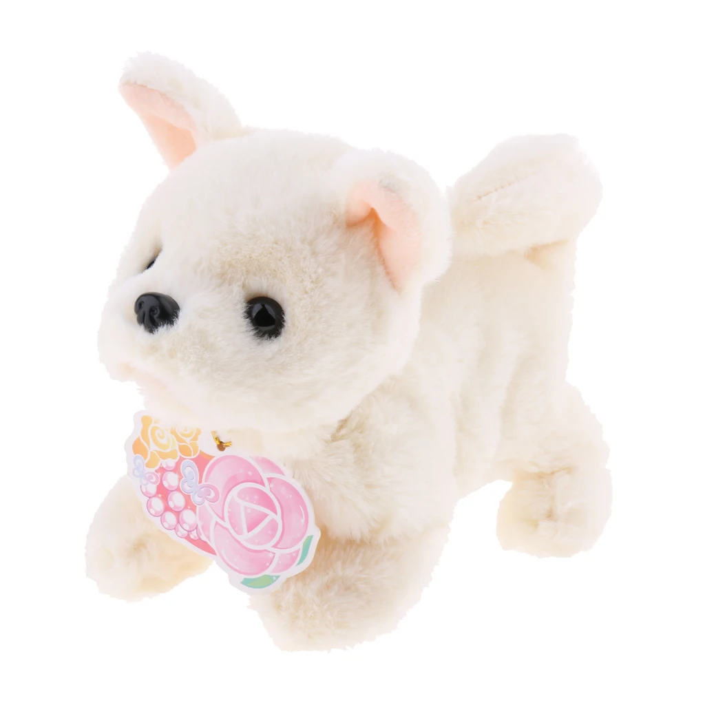 Cuddly Electronic Puppy Interactive Dog Robot Toys Electric Robotic Pets Stand Walk Bark & Wag Tail for Children Gift  Chihuahua