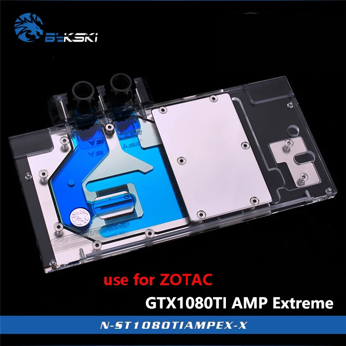 BYKSKI водного блока использовать для ZOTAC GTX1080TI AMP Extreme Edition/AMP Core Edition/ZT-P10810D-10 полное покрытие GPU радиаторный блок RGB