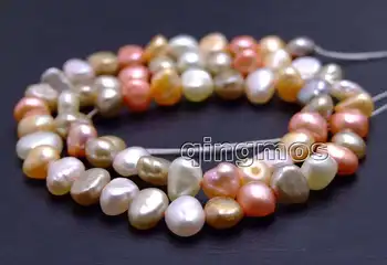 

Small 6-7mm multicolor Baroque Natural Freshwater Pearl Loose Beads Strand 14''-los737 Wholesale/retail Free ship
