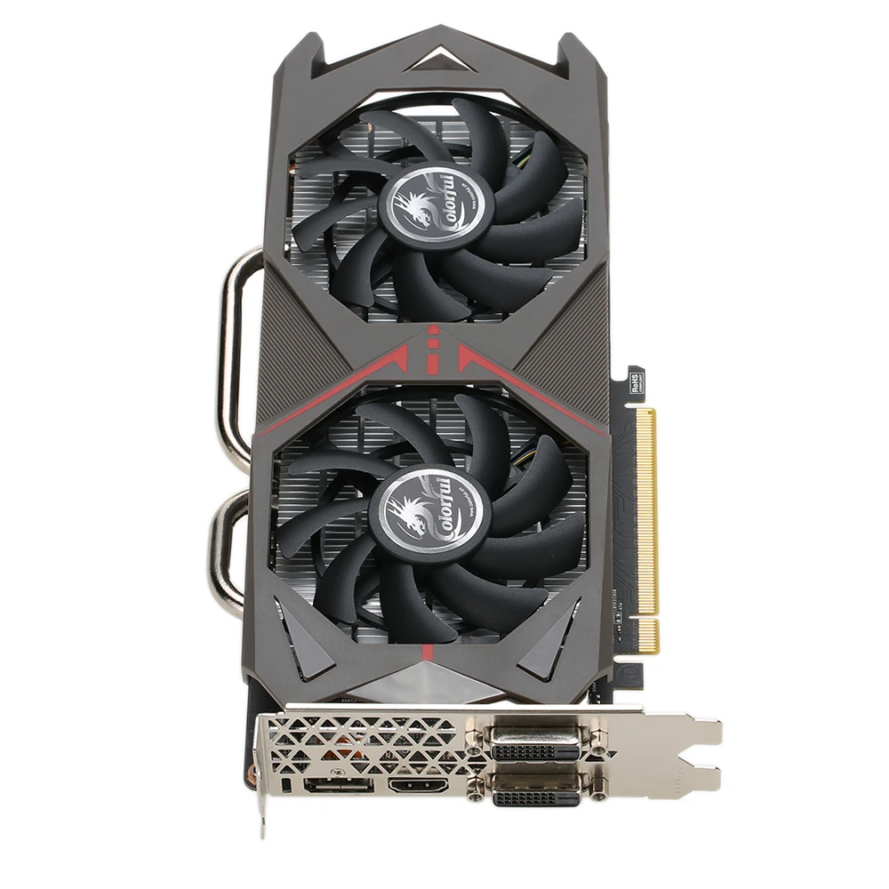 Красочная видеокарта GeForce GTX 1060 GPU 6GB 192bit Esport Gaming GDDR5 6144M PCI-E X16 3,0 VR Ready с 2 вентиляторами охлаждения