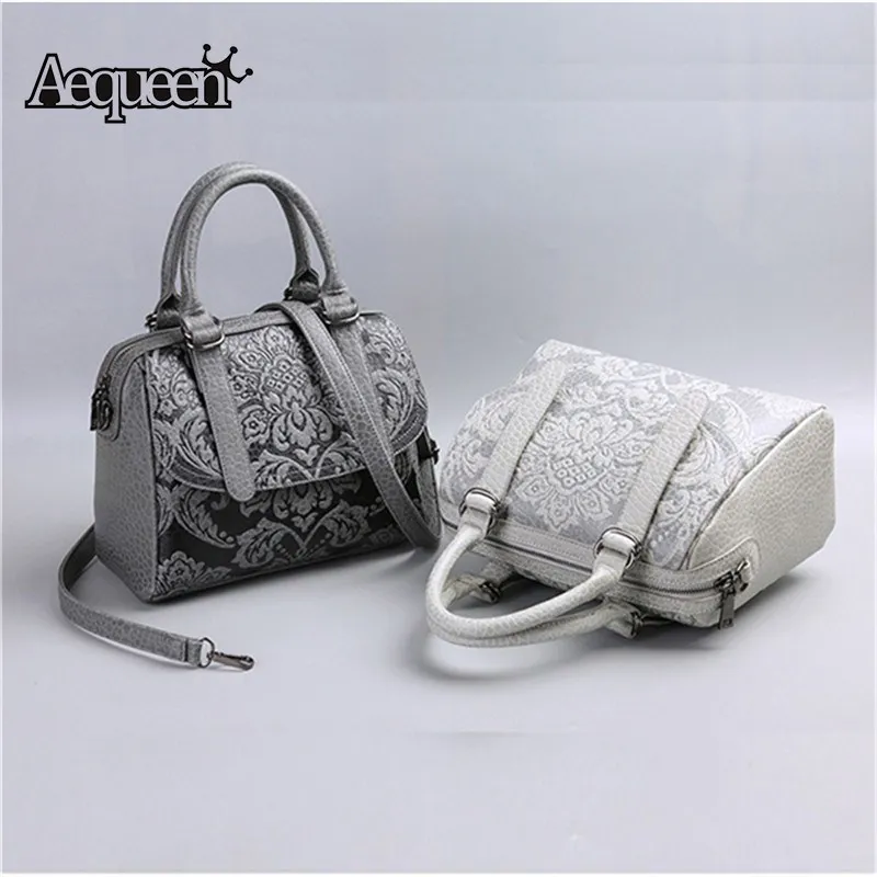 

AEQUEEN PU Leather Women Handbags Luxury Shoulder Bags Embossing Floral Small Shell Bag Ladies Totes Crossbody Handbags Bolsas