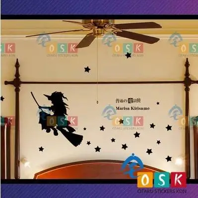 

Pegatina Anime Cartoon Car Sticker Touhou Project Marisa Kirisame Vinyl Wall Stickers Decal Decor Home Decoration