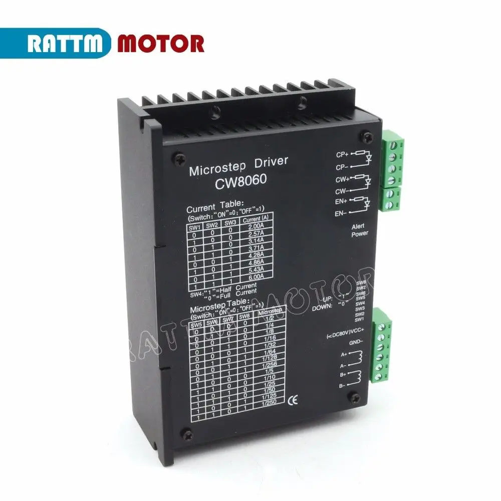 【DE ватто】 4 оси Nema34 шаговый двигатель 1600oz-in 12N. m 154 мм двойной вал+ CW8060 драйвер 80VDC 6A большой набор контроллеров cnc