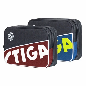 

STIGA Table Tennis Rackets Bag 2019 New Double layer square round for training professional balde bat paddle ping pong case set