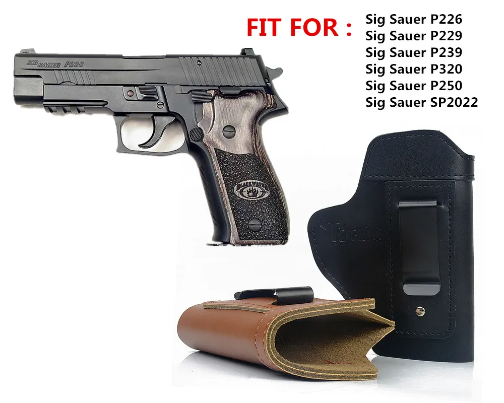 Скрытая кожаная кобура iwb переносная кобура для Sig Sauer P226 SP2022 P229 P250 Glock 17 19 43 Beretta 92 кобура аксессуары