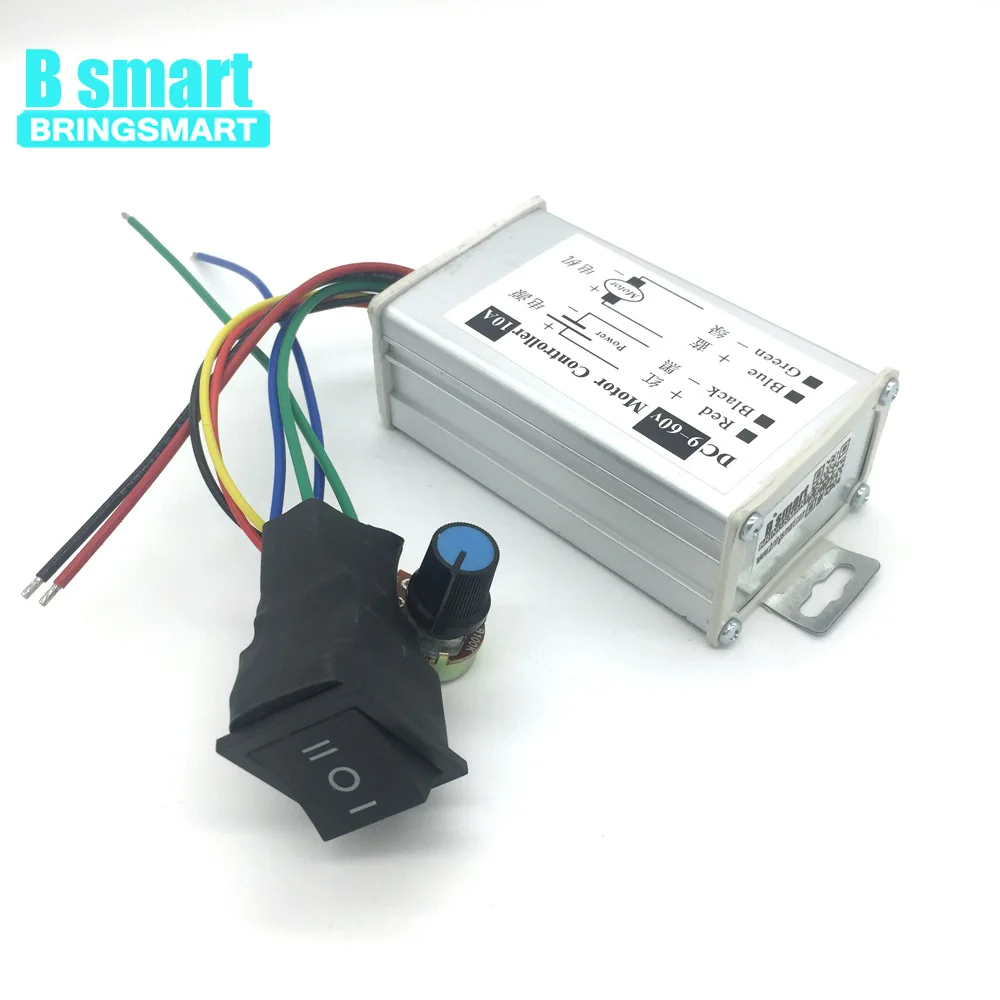 Bringsmart CCM6D DC 9 V-60 V Мотор контроллер 10A Плавная Мотор Скорость контроллер драйвер pwm доска Поддержка реверс